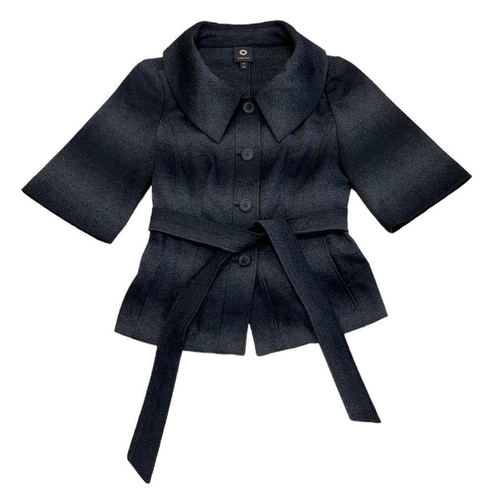 Amber Sun Jacket Women's M Medium Grey Black Buttons Collar - Picture 4 of 16